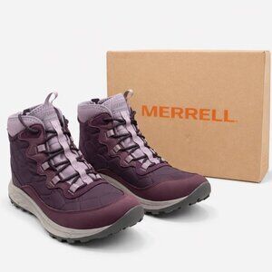 Merrell Antora 3 Thermo Mid Zip Waterproof Boots Womens 7 Burgundy
